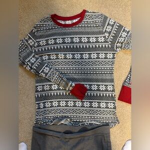 Cuddl Duds thermal PJ set Size L